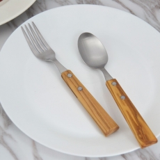 SALUS 橄欖木餐具-2件組(大)